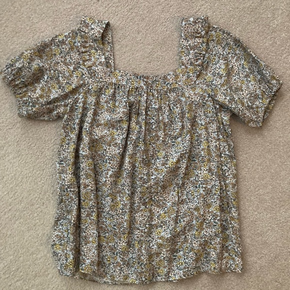 LC Lauren Conrad Ruffle Squareneck Short Sleeve Top - Picture 5 of 5